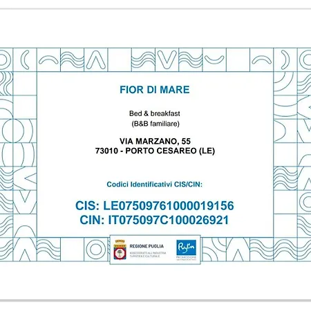 ベッド・アンド・ブレックファスト Fior Di Mare